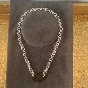 Return to oval Tiffany style necklace pure silver 925